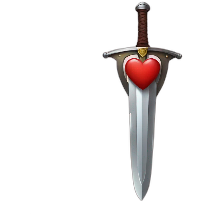 Heart and sword emoji