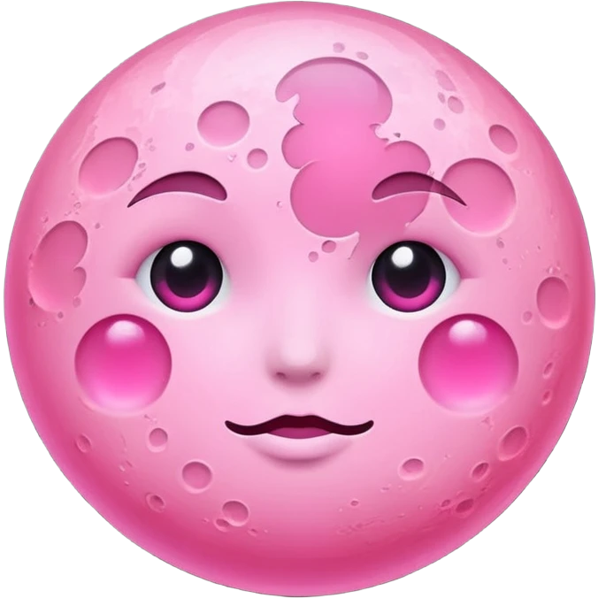 Pink moon emoji