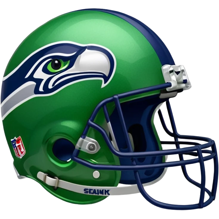 NFL Seahawks helmut with diamond bling  emoji
