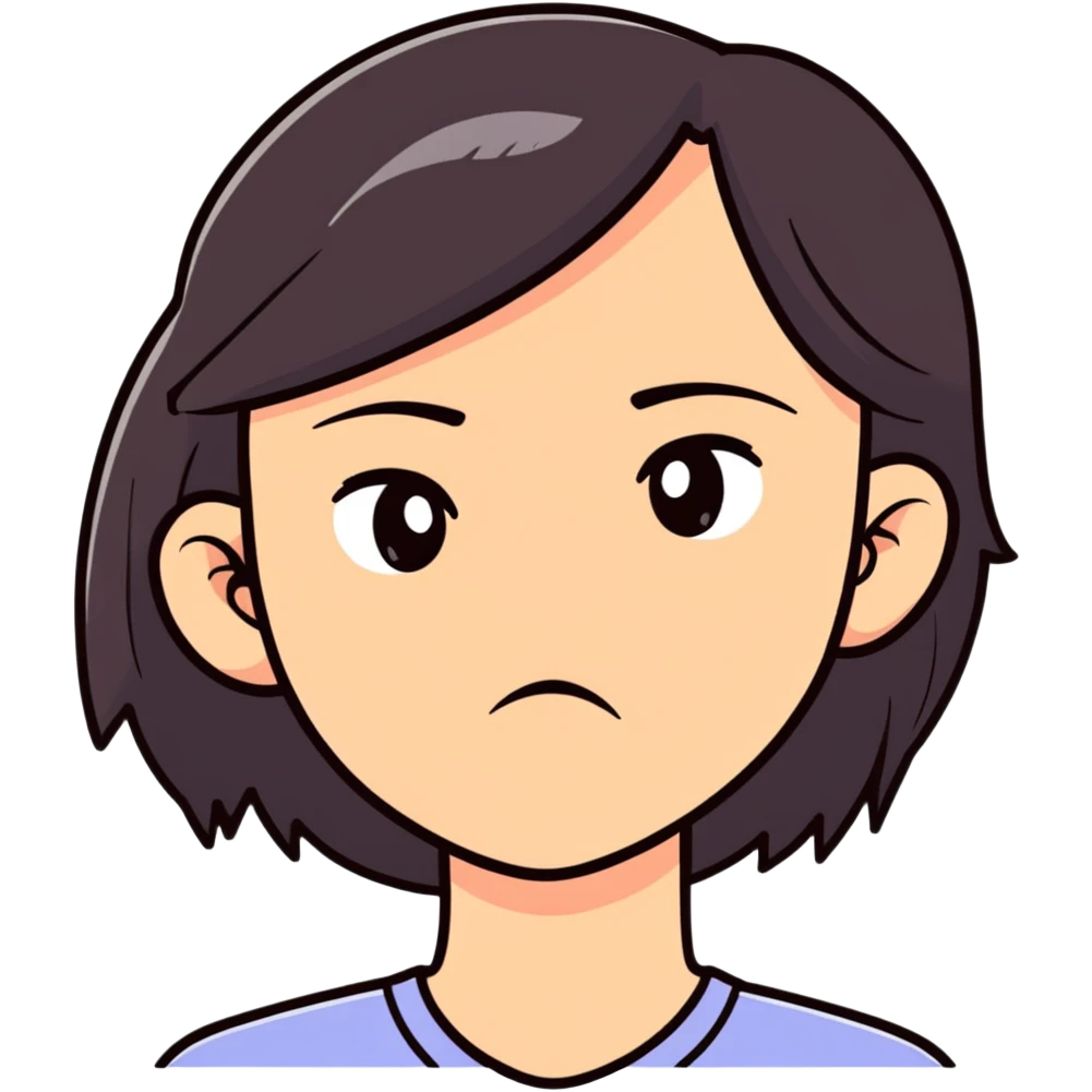 girl looking disgusted emoji