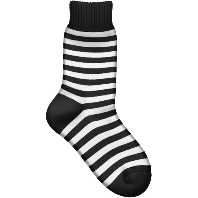 black and white striped soscks  emoji