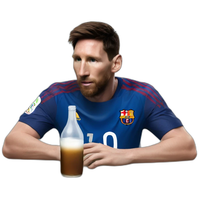 Messi drinking mate emoji