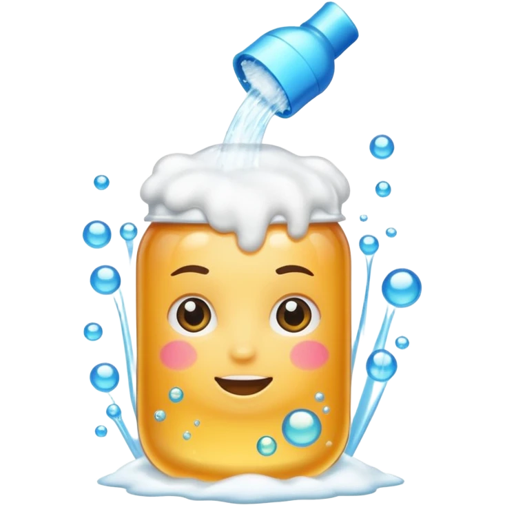Shampoo for with foam emoji