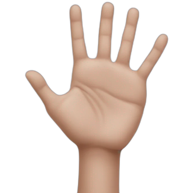 hand with 5 fingers emoji