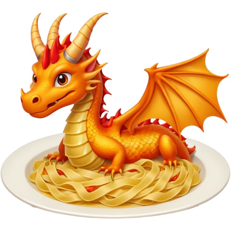 Dragon con cuerpo de pasta canelloni emoji
