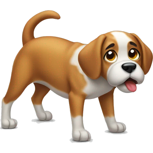 Dog pooping emoji