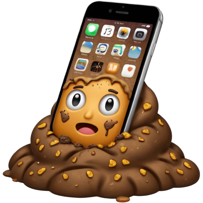iPhone in poop emoji
