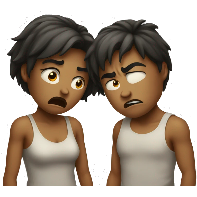 angry couple crying emoji
