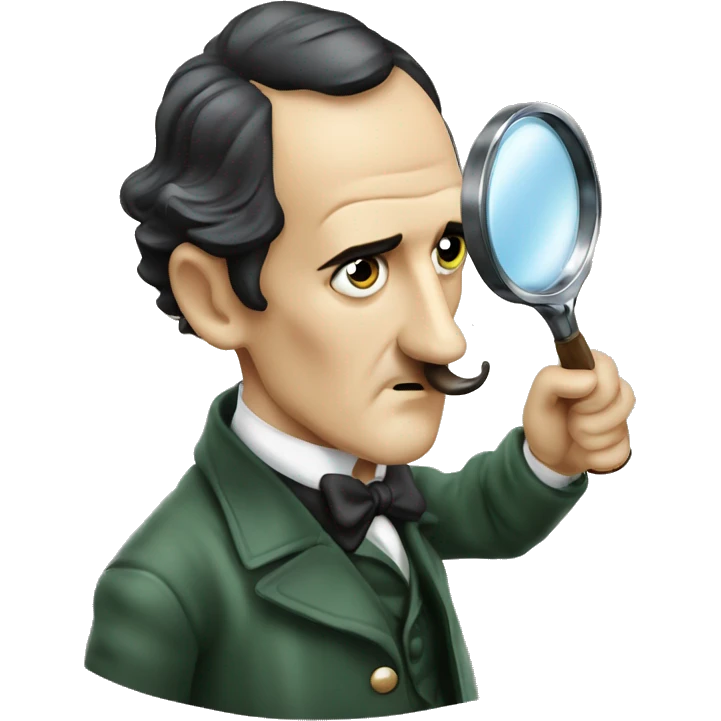 Basil rathbone as Sherlock holmes looking through magnifying glass emoji