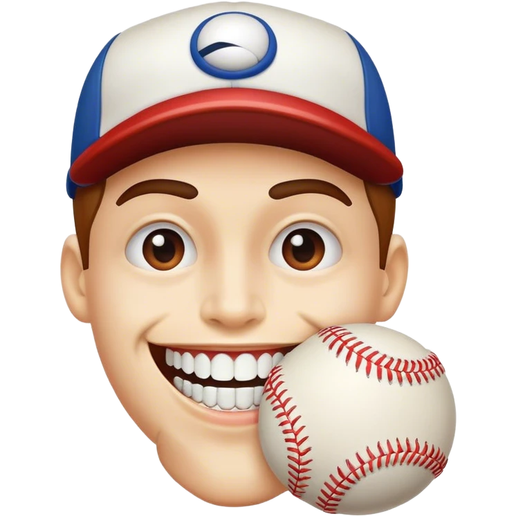 Baseball and teeth emoji