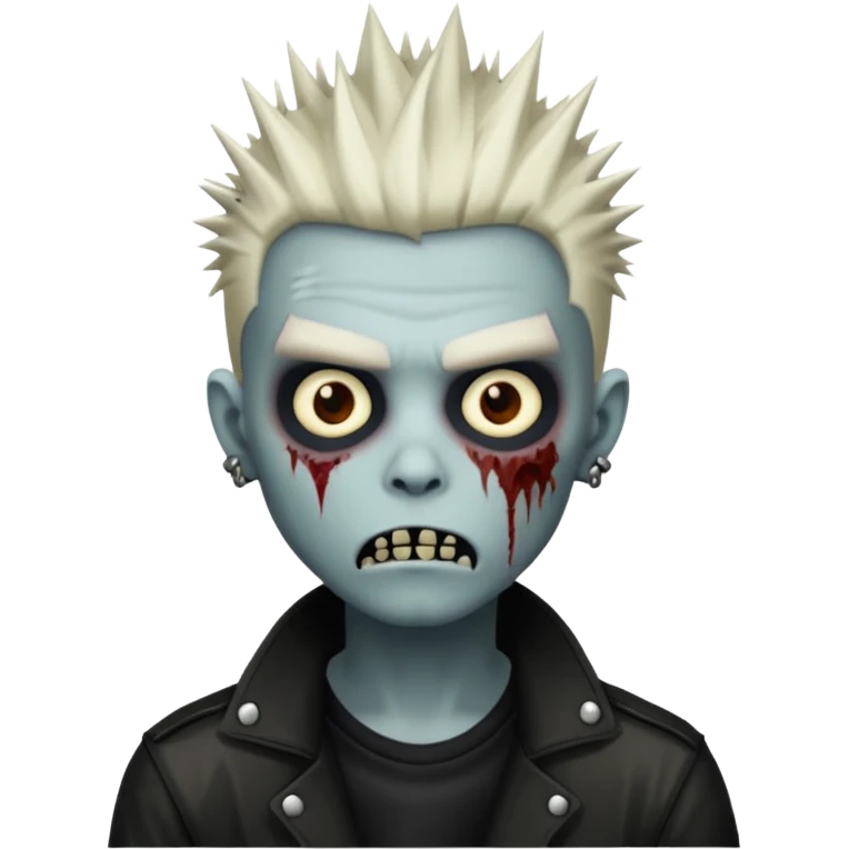 zombie boy with spiky emo hair emoji