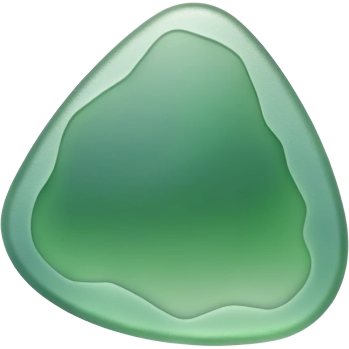 greenish sea glass with uneven edges emoji