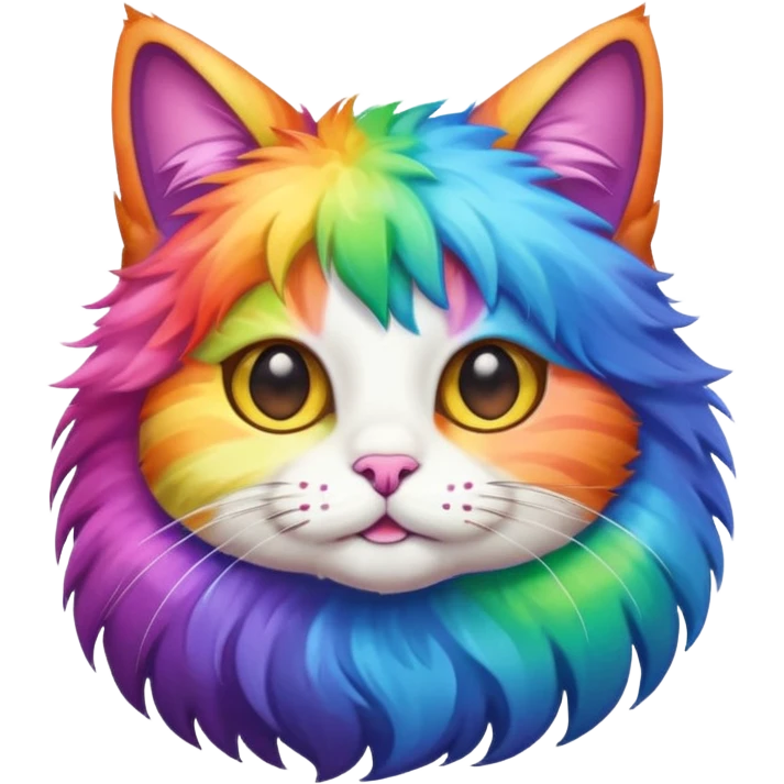 Rainbow cat emoji