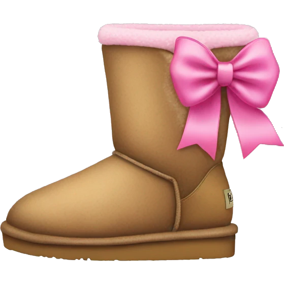 uggs with a pink bow emoji