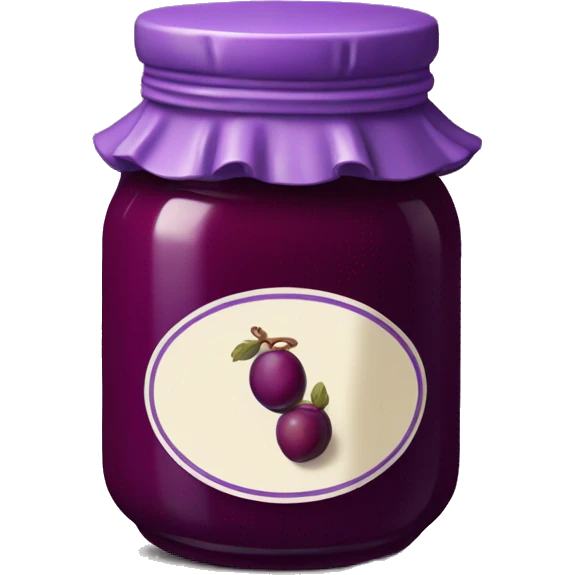Vintage plum purple Jam pot emoji