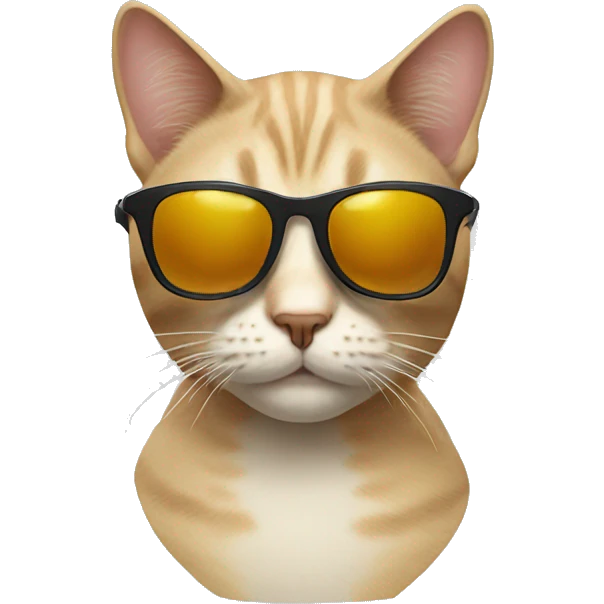 Cat with sunglasses emoji