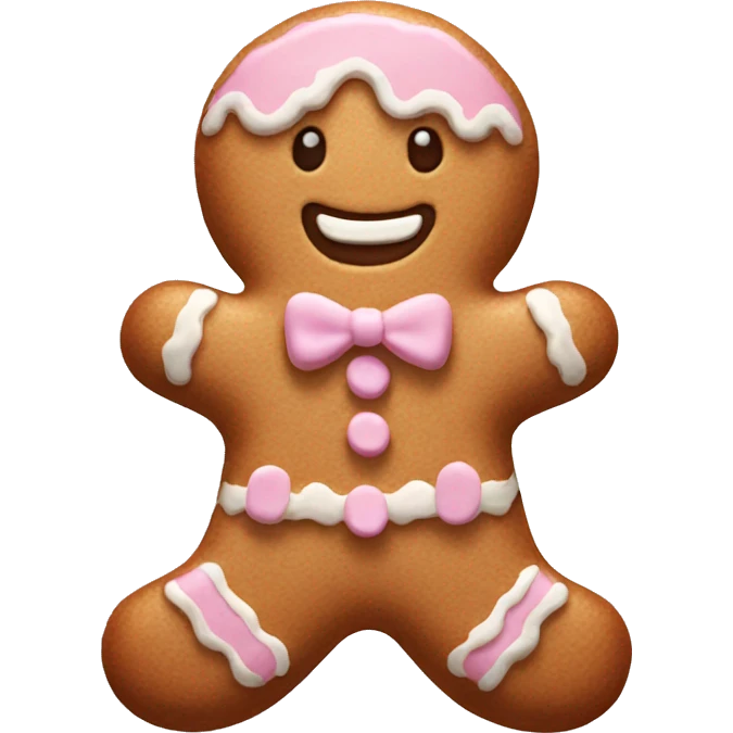 Pastel gingerbread man emoji