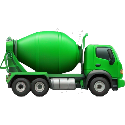 Cement truck lighter green more like forest emoji