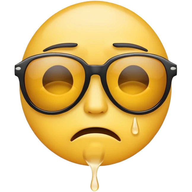 crying emoji with sunglasses on emoji