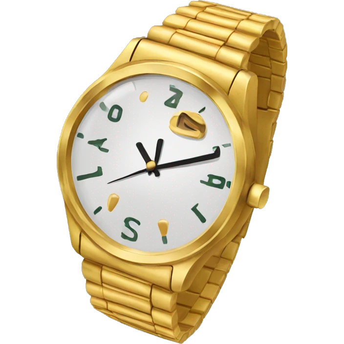gold watch emoji
