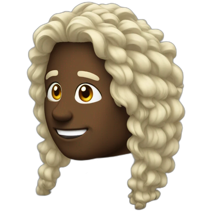 Cheveux noir en pétard emoji