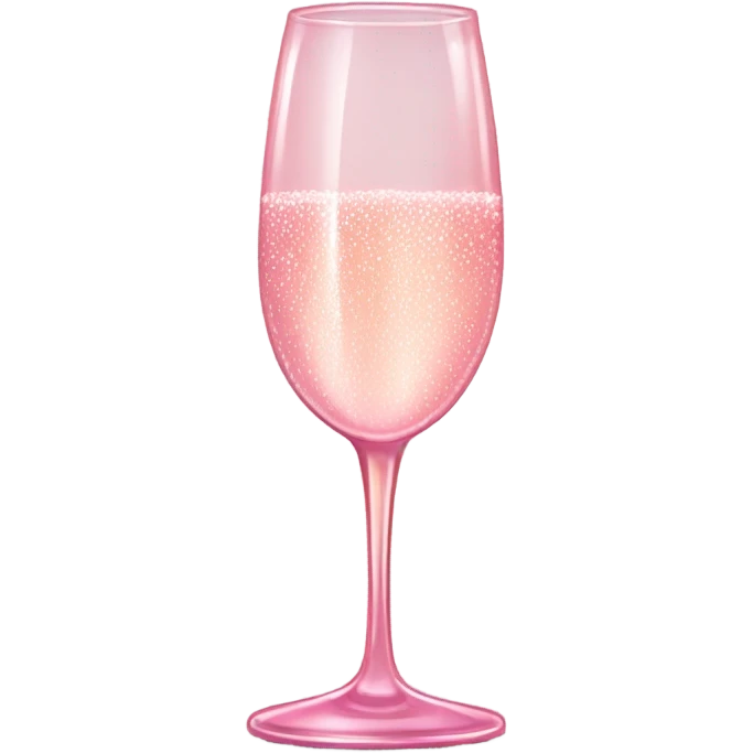 Pink champagne glass  emoji