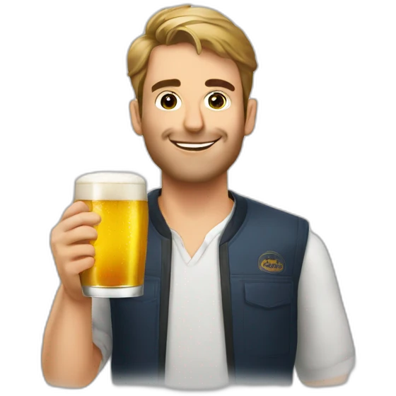 antoine dupont drink à beer emoji