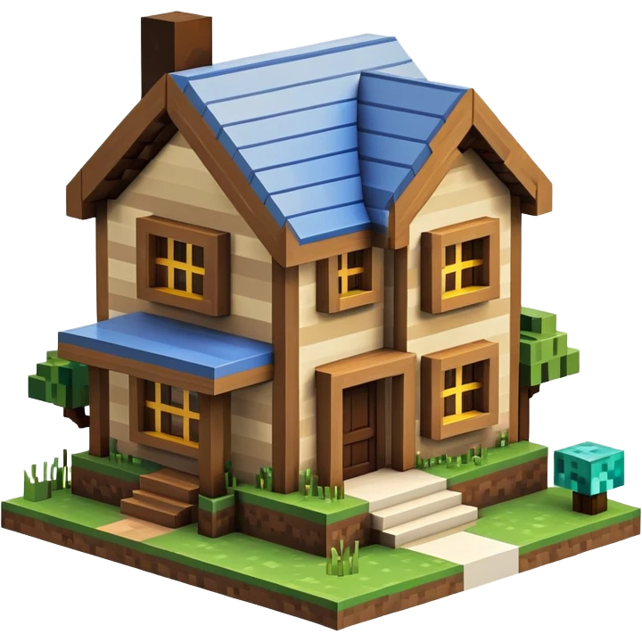 Minecraft house emoji