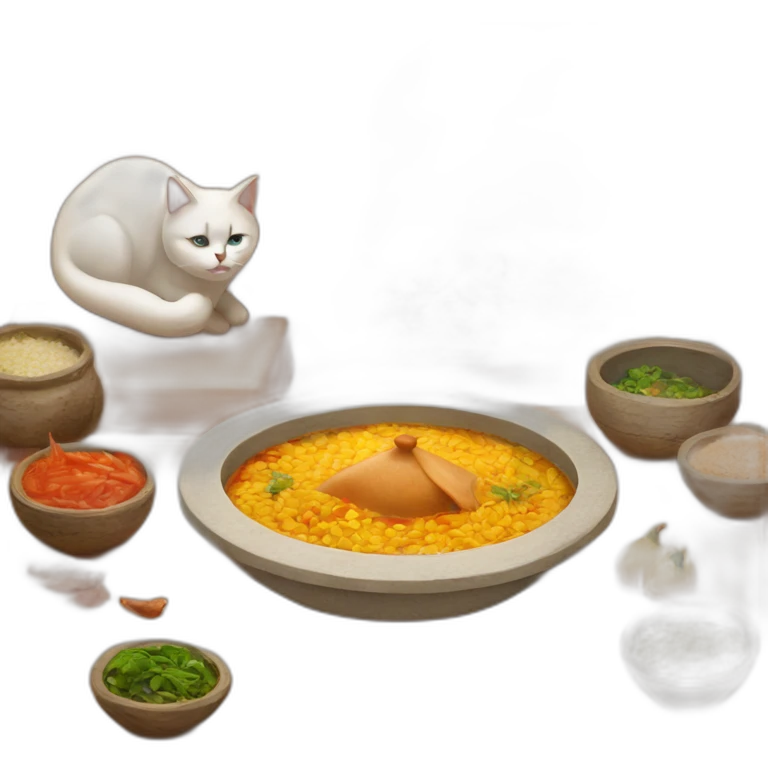 Cats around tajine emoji