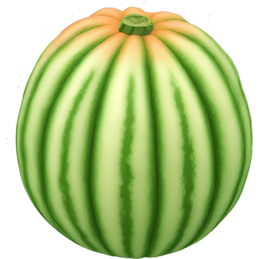 3D muskmelon  emoji