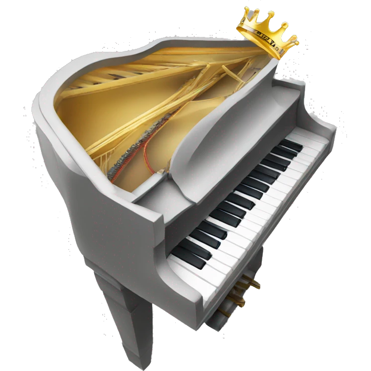 a piano with a crown on the corner emoji