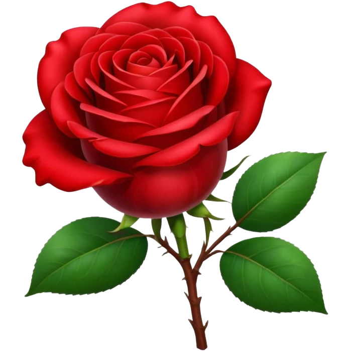 rose and apple emoji