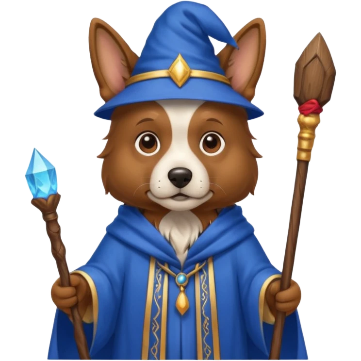 Dog wizard emoji
