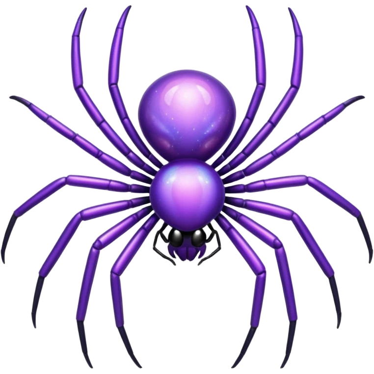 glitter purple and cian spider emoji