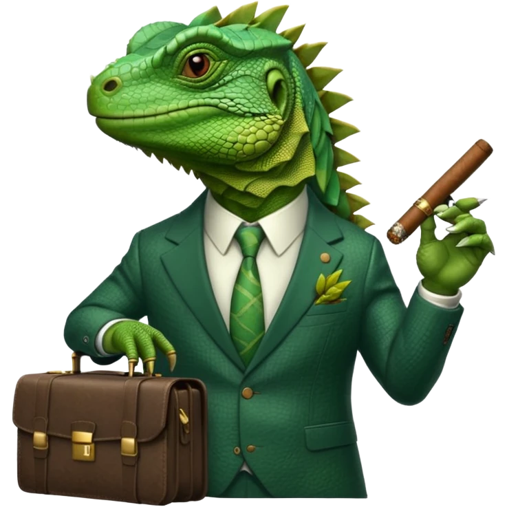 capitalist iguana banker godfather emoji