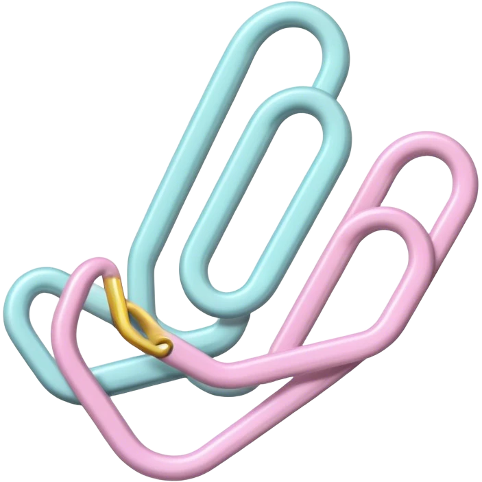 pastel paper clip emoji