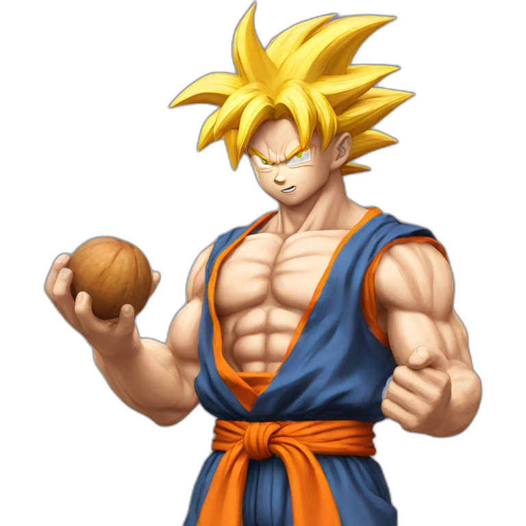 goku holding nuts emoji