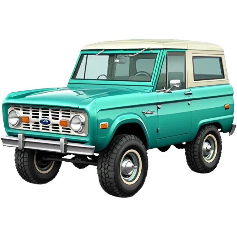 turquoise green classic ford bronco emoji