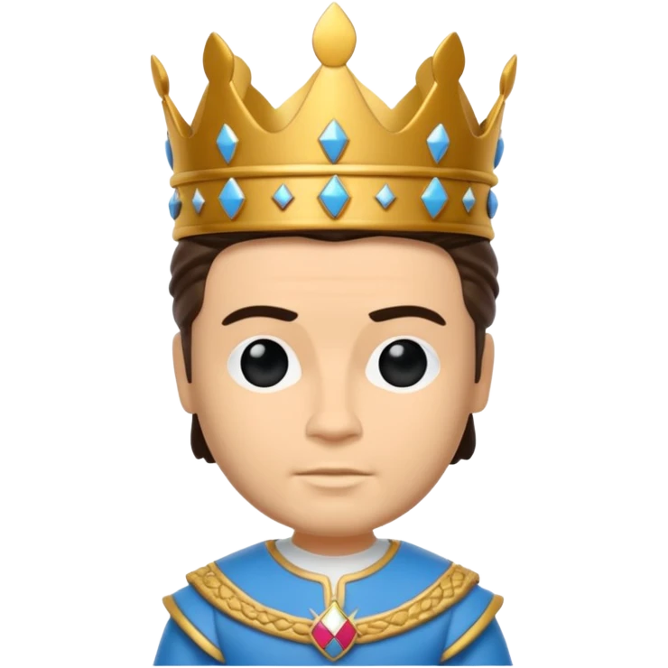 Rey David músico estilo bobblehead emoji