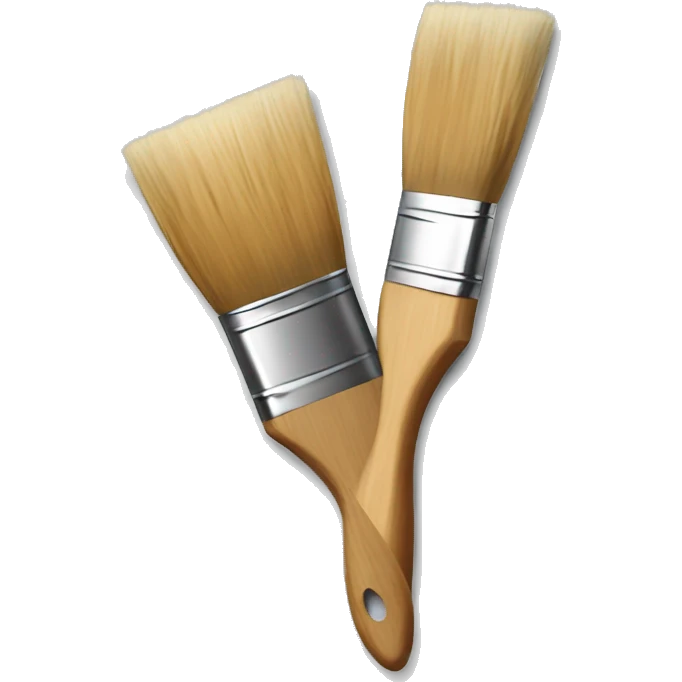 The paint brushes are stained with paint
 emoji