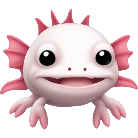 Cute axolotl emoji