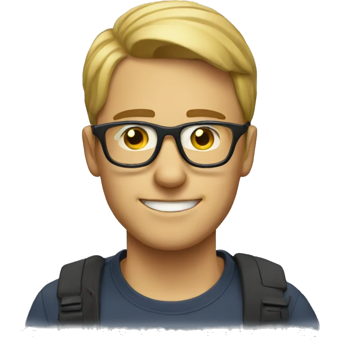 Guy with specs and techie emoji