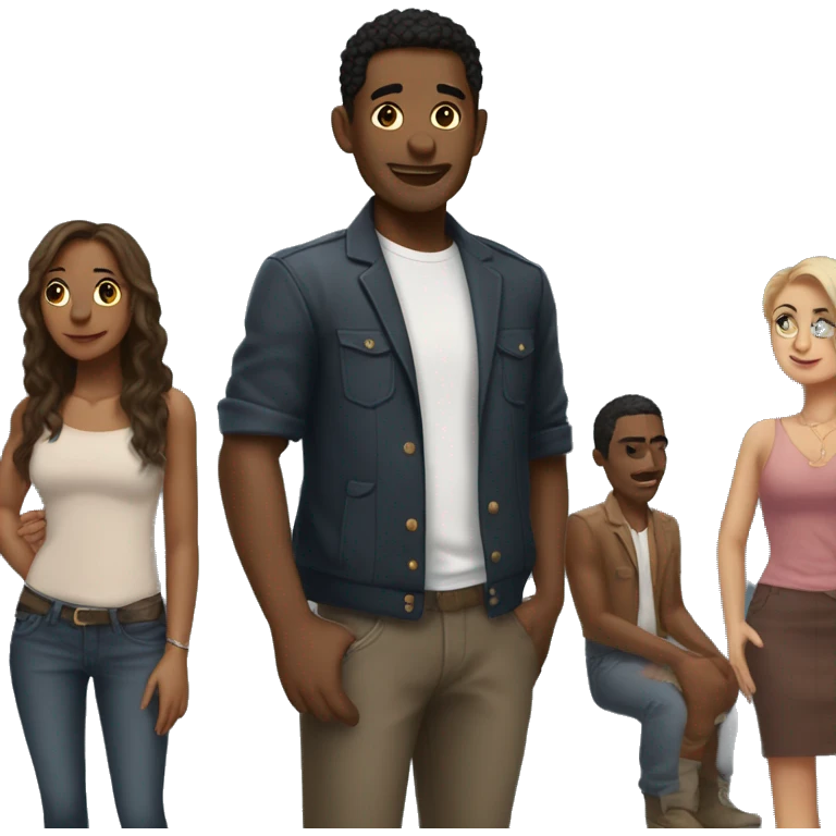 A more-than-skin-deep social scene - like your crush's vibe from a hit Netflix series emoji