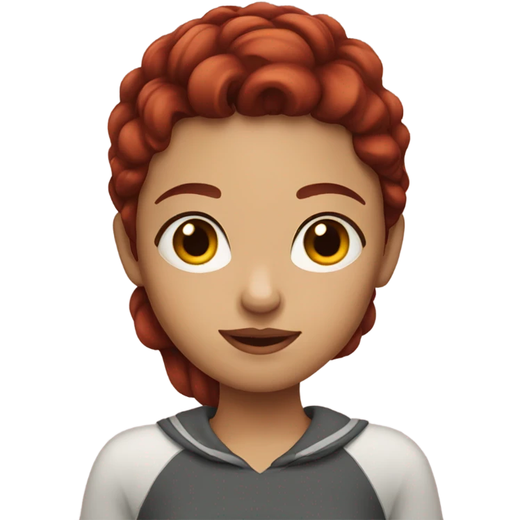 Girl with dark red hair  emoji