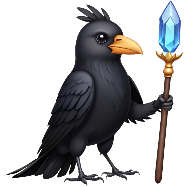 crow with a wand emoji