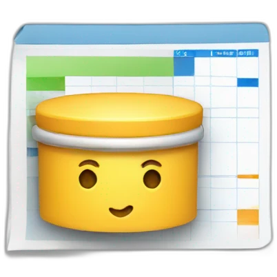 database and calendar emoji