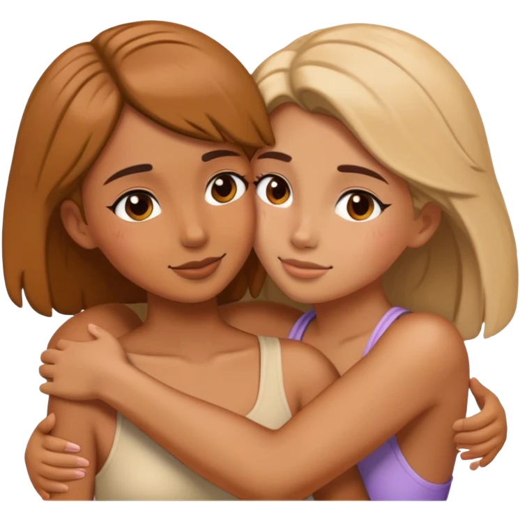 Girls hug emoji