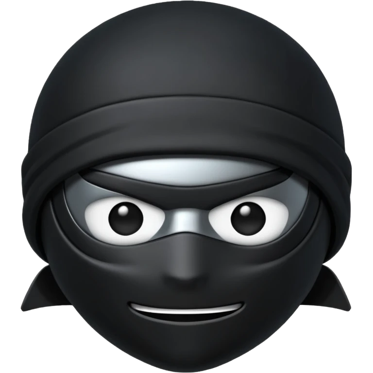 Black Ninja emoji with MB written on it emoji