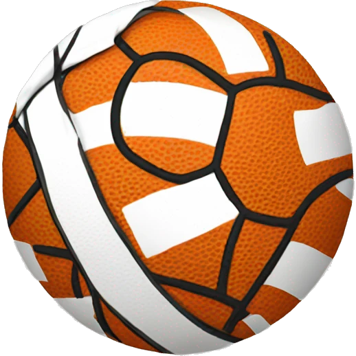 Basketball in the shape of football emoji