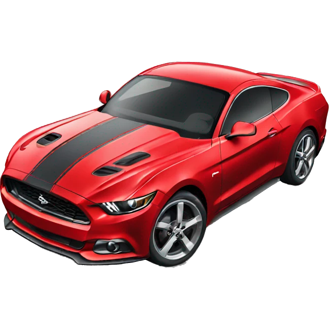 Red mustang sports car  emoji